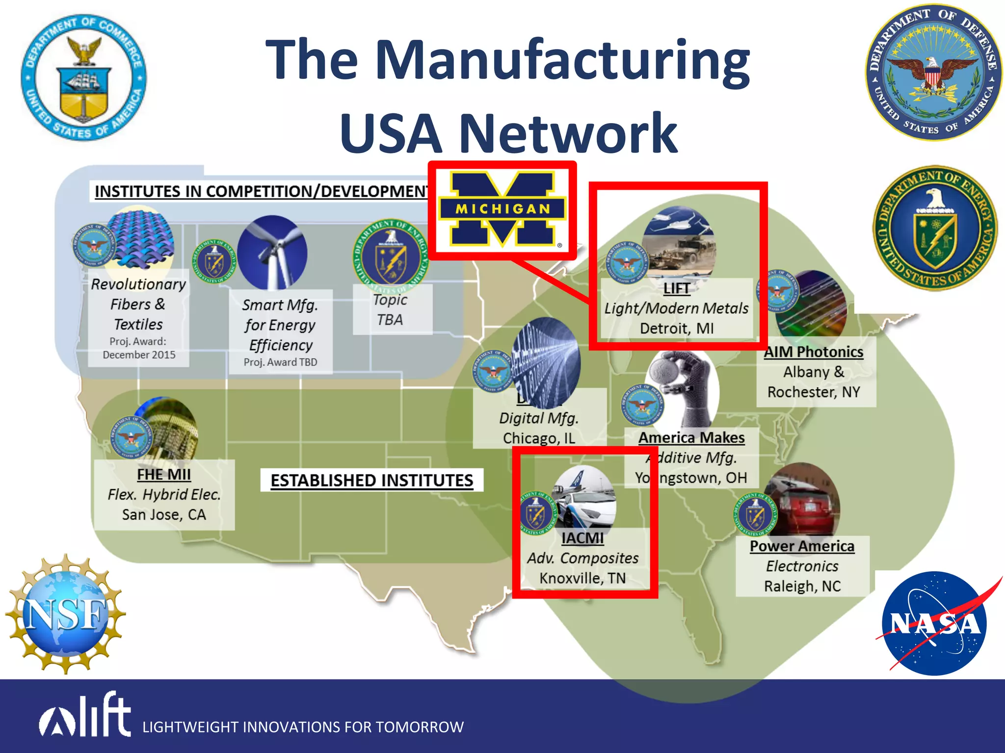 LIGHTWEIGHT INNOVATIONS FOR TOMORROW
The Manufacturing
USA Network
 
