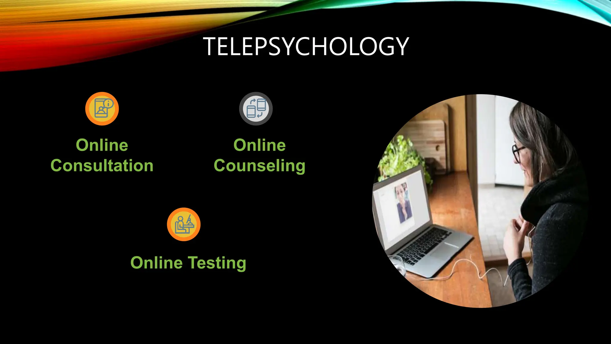 TELEPSYCHOLOGY
Online
Consultation
Online
Counseling
Online Testing
 