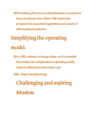 Gsk Operating Model GSK by Taufeeq ahmed | DOCX