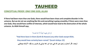 TAUHEED slides for css/pms (presentation form) | PPTX