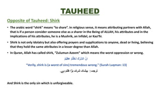 TAUHEED slides for css/pms (presentation form) | PPTX