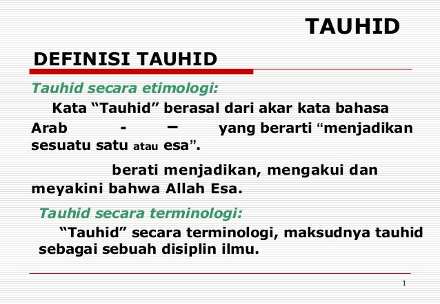 Presentasi Tauhid Presentasi Tauhid