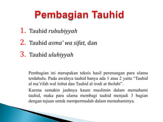 Taohid Math Tauhid dan keutamaannya | PPTX