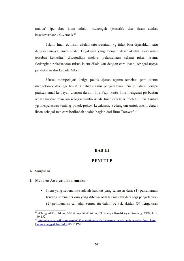 Iman Islam Dan Ihsan