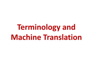 Central Sources of Data and Terminology

For language workers, CAT Tools & MT Systems
 Own Data – Private Vault
 Shared ...