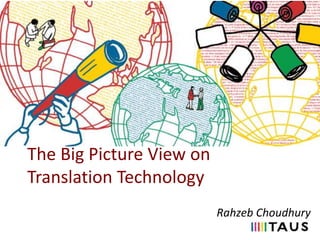 The Big Picture View on
Translation Technology
Rahzeb Choudhury
 