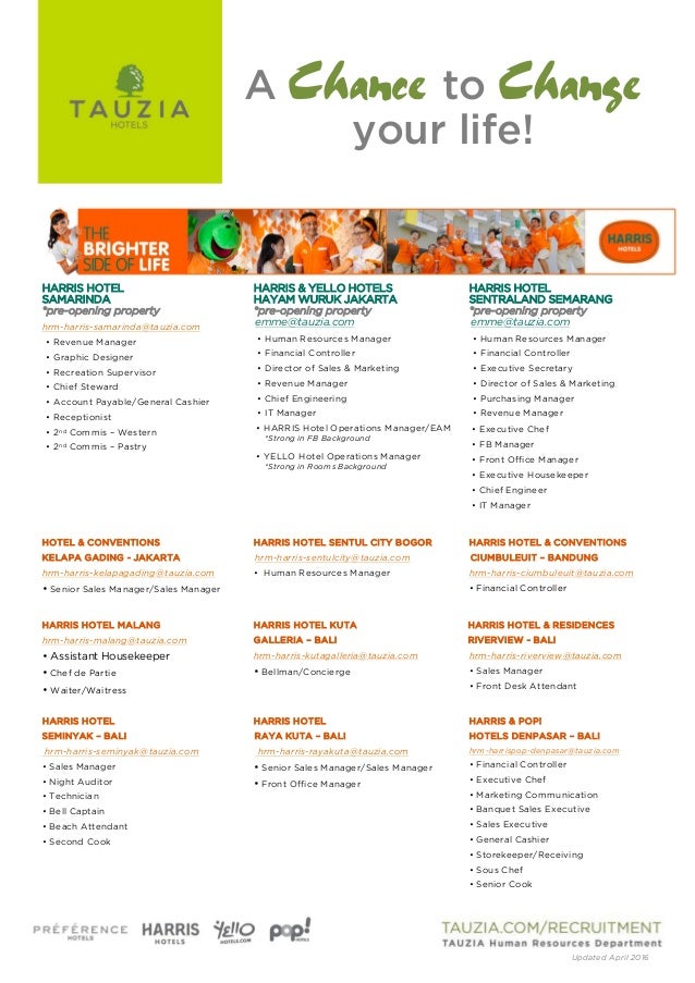 Tauzia Management job vacancy