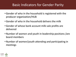 Challenges and opportunities to achieving gender parity in the Kenyan intensive dairy sector