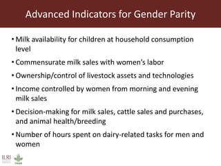 Challenges and opportunities to achieving gender parity in the Kenyan intensive dairy sector