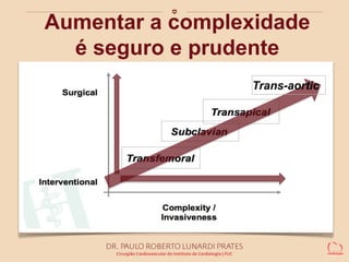 Aumentar a complexidade 
é seguro e prudente 
Trans-aortic 
 