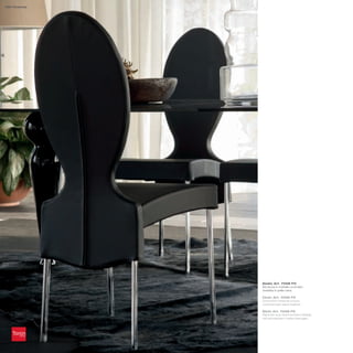 196 Vivienne




               Sedia_Art. 7258 P2
               Struttura in metallo cromato
               rivestita in pelle nera

               Chair_Art. 7258 P2
               Chromed metal structure,
               covered with black leather

               Stuhl_Art. 7258 P2
               Rahmen aus verchromtem Metall,
               mit schwarzem Leder bezogen
 