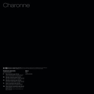 Charonne




Art. 7264 Struttura in metallo finitura alluminio_Aluminium finished metal structure_Metallrahmen in Alu-Fertigung
Art. 7265 Struttura in metallo cromato_Structure in chromed metal_Rahmen aus verchromtem Metall

Rivestimento (sfoderabile)                                Misure
Covering (removable)                                      Sizes
Bezug (ausziehbarer)                                      Maße
P     Pelle: campionario a pag. 306/309                   L45 P52 H48/108
      Leather: sample collection on pages 306/309
      Leder: Musterkollektion auf Seiten 306/309
PE    Pelle elite: campionario a pag. 306/309
      Elite leather: sample collection on pages 306/309
      Elite Leder: Musterkollektion auf Seiten 306/309
PZ    Pelle extra: campionario a pag. 306/309
      Extra leather: sample collection on pages 306/309
      Extra Leder: Musterkollektion auf Seiten 306/309
TL    Tessuto: campionario a pag. 306/309
      Fabric: sample collection on pages 306/309
      Stoff: Musterkollektion auf Seiten 306/309
TM    Tessuto damasco: campionario a pag. 306/309
      Damask patterned fabric: sample collection on
      pages 306/309
      Stoff mit Damastmuster: Musterkollektion auf
      Seiten 306/309
 