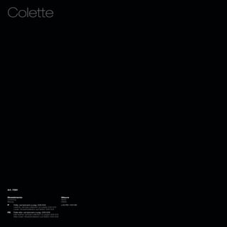 Colette




Art. 7281



Rivestimento                                             Misure
Covering                                                 Sizes
Bezug                                                    Maße
P    Pelle: campionario a pag. 306/309                   L43 P61 H47/95
     Leather: sample collection on pages 306/309
     Leder: Musterkollektion auf Seiten 306/309
PE   Pelle elite: campionario a pag. 306/309
     Elite leather: sample collection on pages 306/309
     Elite Leder: Musterkollektion auf Seiten 306/309
 