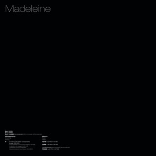 Madeleine




Art. 7276
Art. 7268
Art. 7268B Con braccioli_With armrests_Mit Armlehnen
Rivestimento                                           Misure
Covering                                               Sizes
Bezug                                                  Maße
K    Cuoio/Cuoio extra: campionario                    7276 L43 P50 H 47/98
     a pag. 306/309
     Thick leather/ Extra thick leather: sample        7268 L46 P50 H 47/98
     collection on pages 306/309
     Dickleder/ Extra Dickleder:                       Con braccioli_With armrests_Mit Armlehnen
     Musterkollektion auf Seiten 306/309               7268B L46 P50 H 47/98
 