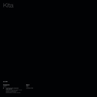 Kita




Art. 7271



Rivestimento                                      Misure
Covering                                          Sizes
Bezug                                             Maße
K    Cuoio/Cuoio extra: campionario               L42 P48 H 47/82
     a pag. 306/309
     Thick leather/ Extra thick leather: sample
     collection on pages 306/309
     Dickleder/ Extra Dickleder:
     Musterkollektion auf Seiten 306/309
 