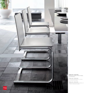 274 Ginza




            Sedia_Art. 7275 K01
            Struttura in metallo cromato rivestita
            in cuoio bianco

            Chair_Art. 7275 K01
            Chromed metal structure, covered
            with white thick leather

            Stuhl_Art. 7275 K01
            Rahmen aus verchromtem Metall, mit
            weißem Dickleder bezogen
 