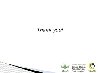 Tavseef Mairaj Shah, Climate Food and Farming (CLIFF) Network presentation November 2017