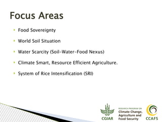 Tavseef Mairaj Shah, Climate Food and Farming (CLIFF) Network presentation November 2017