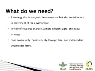 Tavseef Mairaj Shah, Climate Food and Farming (CLIFF) Network presentation November 2017