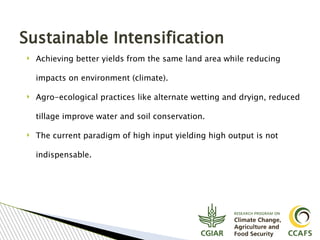 Tavseef Mairaj Shah, Climate Food and Farming (CLIFF) Network presentation November 2017