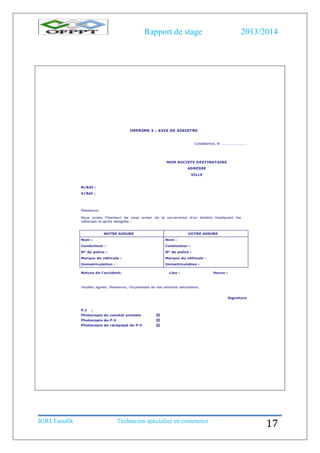 Rapport de stage 2013/2014
IGRI Taoufik Technicien spécialisé en commerce
17
 