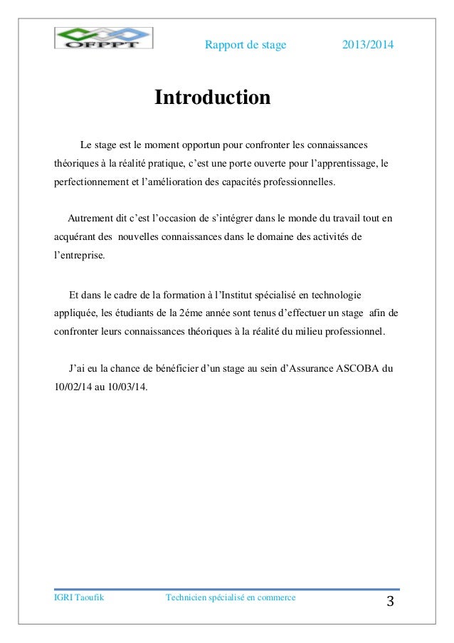Introduction Rapport De Stage Informatique CGNPEB Introduction Rapport De Stage Informatique CGNPEB