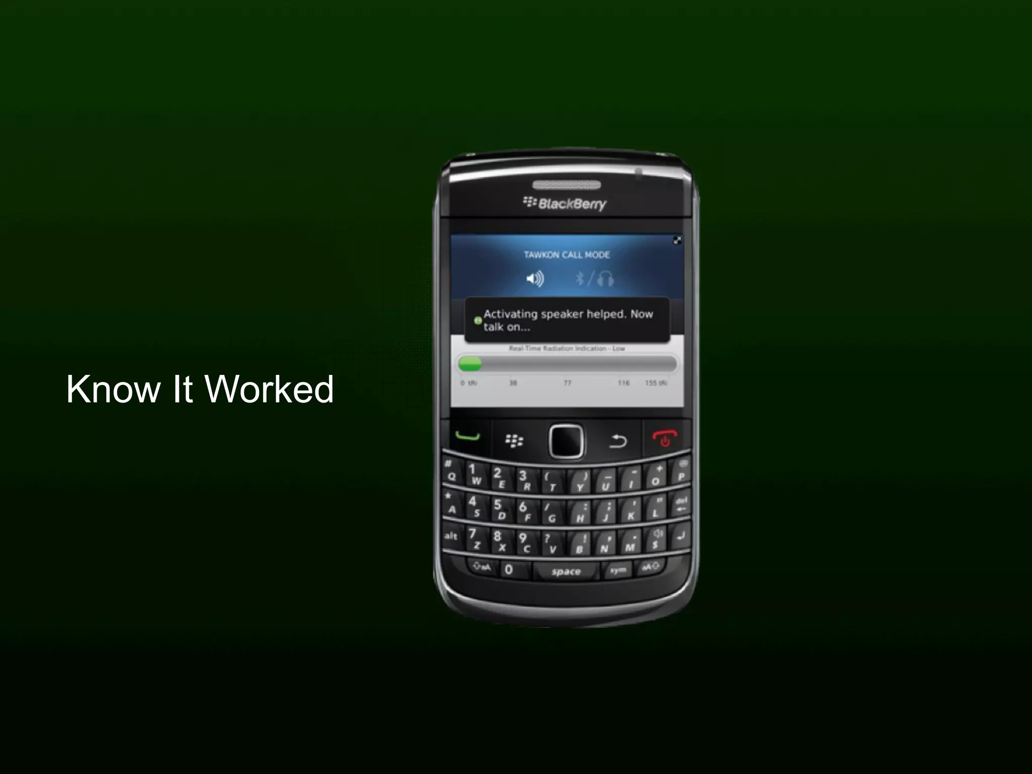 Know It Worked




                             7
     | Now keep talking...
 