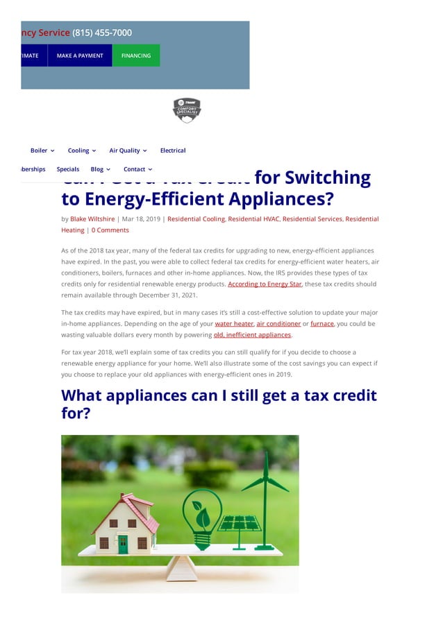 Tax credit energy efficient appliances PDF