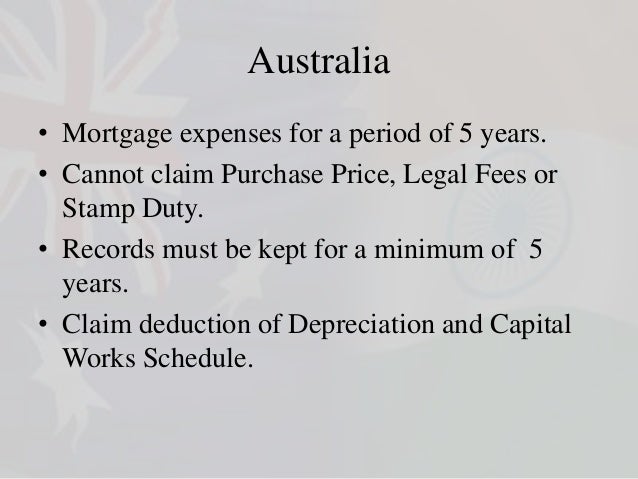 taxation india australia capital works mortgage