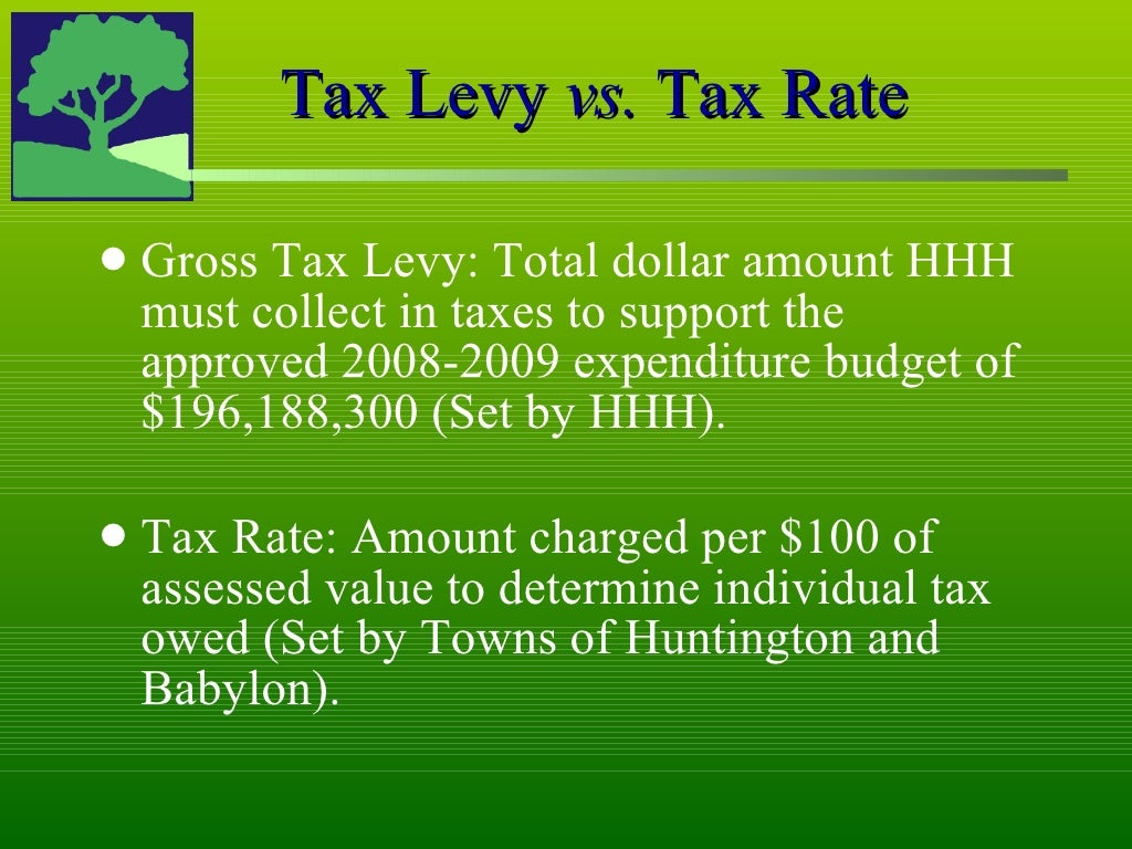 Tax Levy Presentationhhh08 09