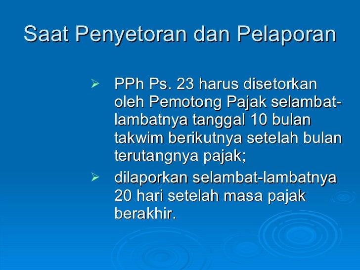 Opsi pelaporan memperdagangkan pajak
