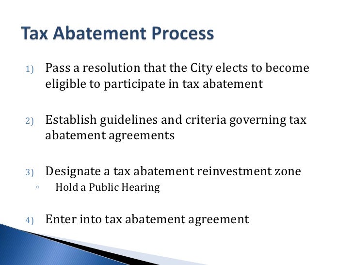 Tax Abatement Guidelines