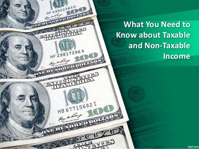 Taxable Income vs Nontaxable Income