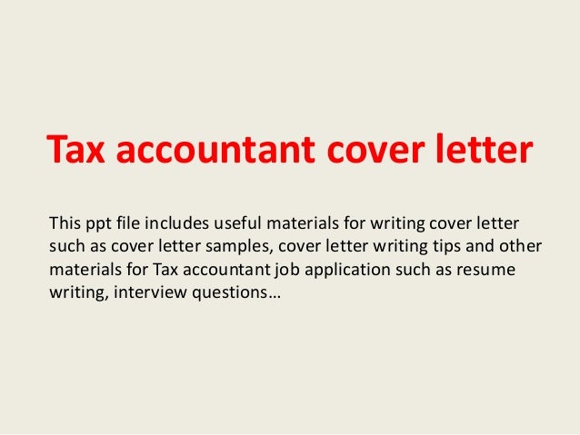 tax accountant cover letter tax accountant cover letter