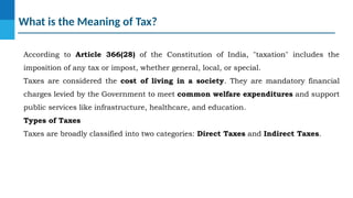 Comprehensive Guide to Income Tax and Taxation in India | PPTX