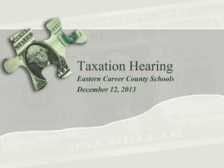 Taxation Hearing
Eastern Carver County Schools
December 12, 2013

 