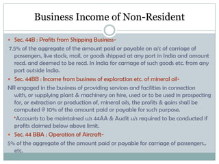 Taxation of Non Residents | PPTX