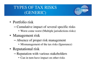 Tax Risk Level 03.03.2010 Taxation risks and their management, Prof. Tomas Balco | PDF