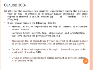 TAX AUDIT with update provisions | PPTX