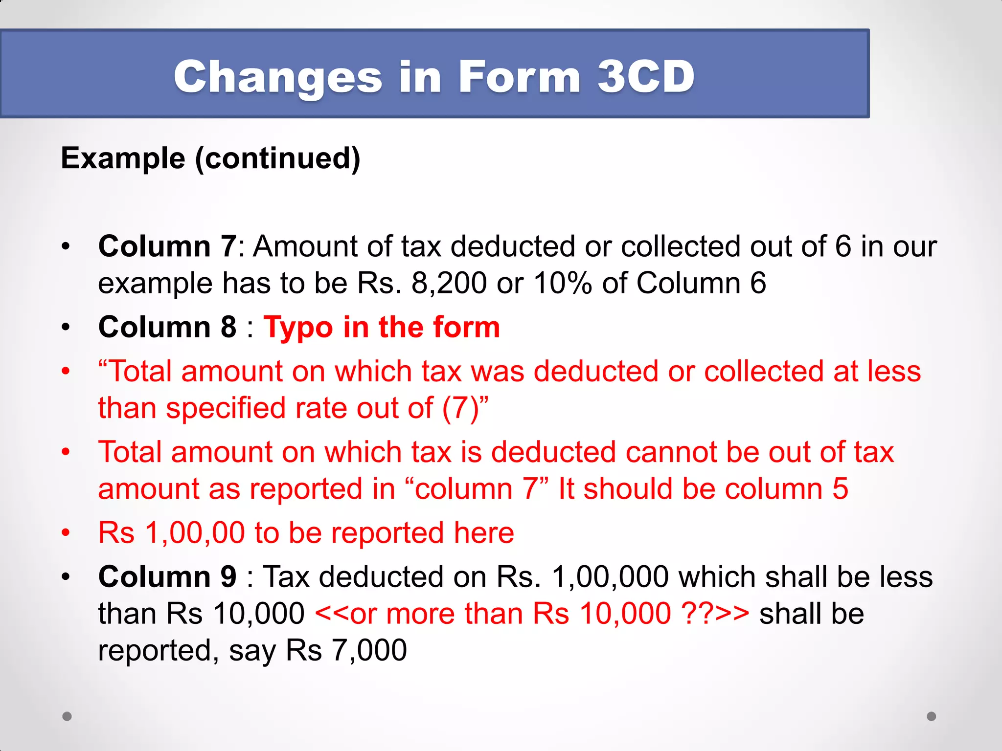 CLAUSE NO. 29 – INCOME U/S. 56(2)(viib) - applicable to companies 
•Remember – VCUs receiving consideration from VCF/VCT are not covered by this provision 
•Only money received from Residents is covered. Auditor will have to verify the residential status of the shareholder? 
Changes in Form 3CD  