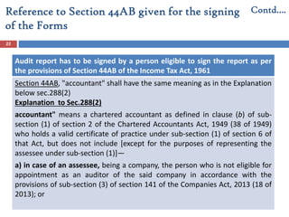 All about TaxAudit u/s 44ab of income tax act | PDF