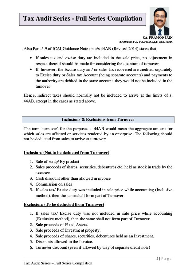 Tax Audit Series Under Section 44ab