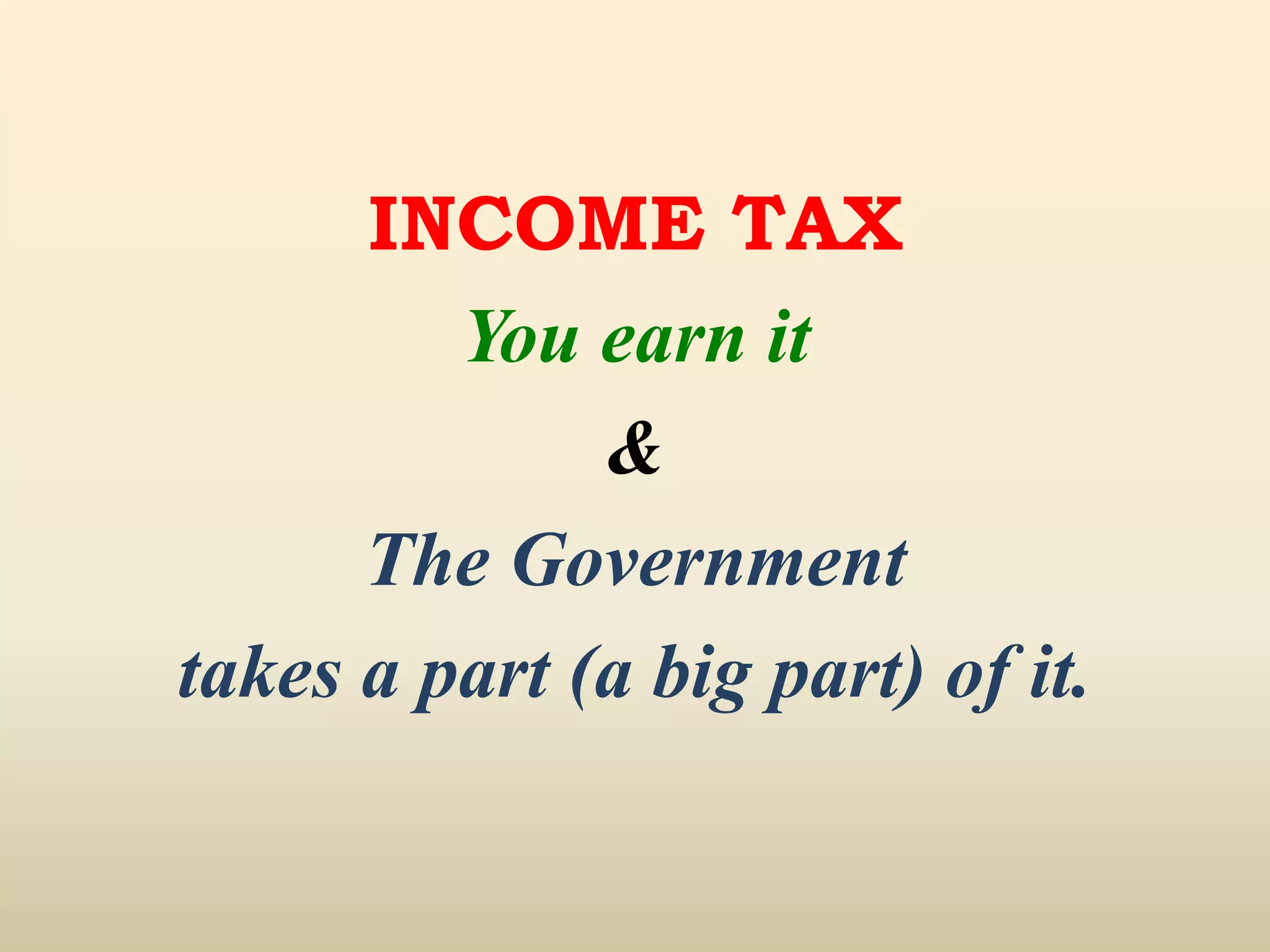 Basic concepts of Tax PPT