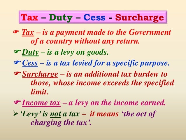Basic concepts of Tax