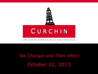 LONG-TERM RELATIONSHIPS ARE ALL ABOUT DEDICATION

Tax Changes and Their Affect

October 22, 2013

 