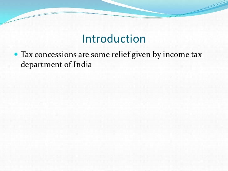 Tax concessions