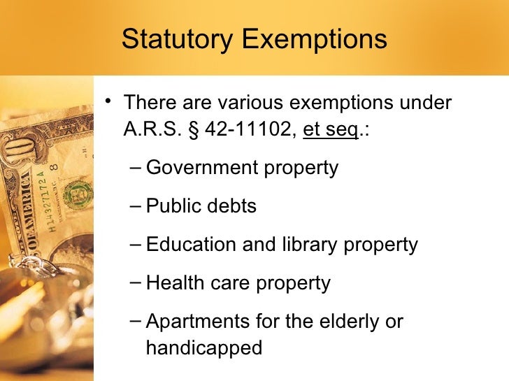 exemptions veterans disabled tax Arizona Considerations, Real Estate Tax