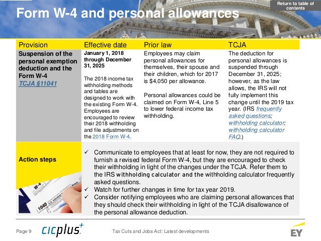 tax cuts and jobs act latest employer developments as of 3 21 2018 2019 tax withholding calculator