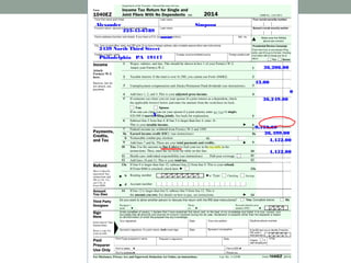 Alexander Simpson
223-45-6789
none
2439 North Third Street
Philadelphia PA 19117
X
36,206.00
43.00
0
36,249.00
9,750.00
26,499.00
4,452.00
4,452.00
3,536.00
916.00
$9,750
 