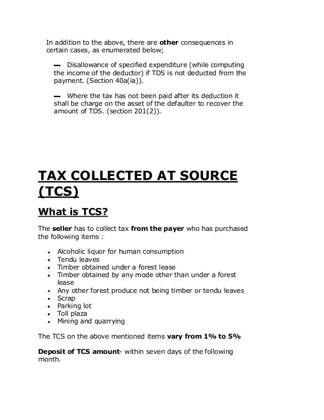 Tax deducted at source